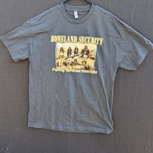 Homeland Security T Shirt Indigenous Native - Size XL